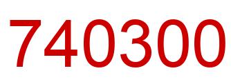 Number 740300 red image