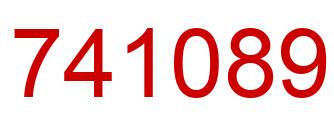 Número 741089 imagen rojo