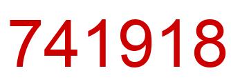 Number 741918 red image