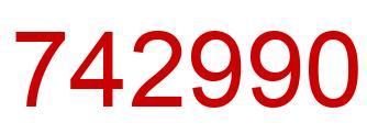 Number 742990 red image
