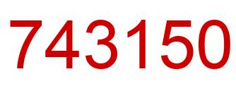 Number 743150 red image