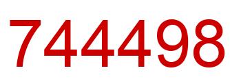 Number 744498 red image