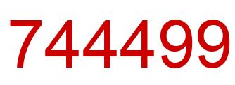 Number 744499 red image