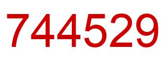 Number 744529 red image