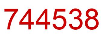 Number 744538 red image