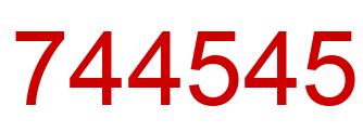 Number 744545 red image