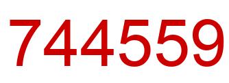 Number 744559 red image