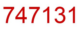 Number 747131 red image