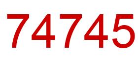 Number 74745 red image