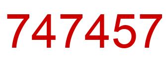 Number 747457 red image