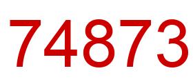 Number 74873 red image