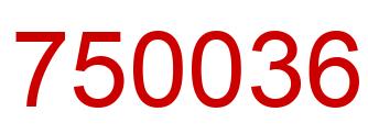 Number 750036 red image
