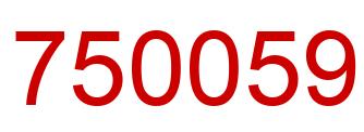 Number 750059 red image