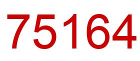 Número 75164 imagen rojo