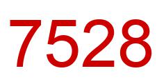 Number 7528 red image