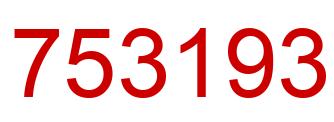 Number 753193 red image