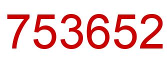 Number 753652 red image