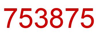Number 753875 red image