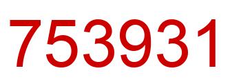 Number 753931 red image