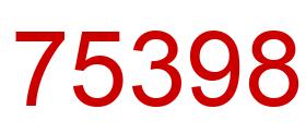 Number 75398 red image