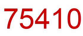 Number 75410 red image
