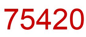 Number 75420 red image