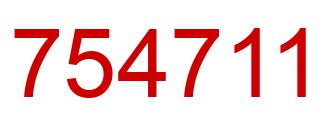 Number 754711 red image