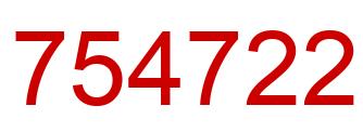 Number 754722 red image