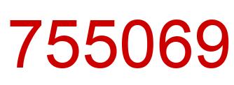Number 755069 red image