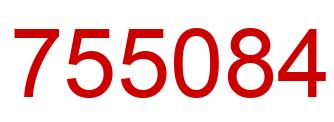 Number 755084 red image