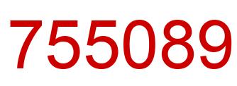 Number 755089 red image