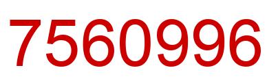 Número 7560996 imagen rojo