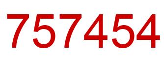 Number 757454 red image