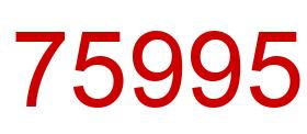 Number 75995 red image