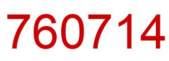 Number 760714 red image