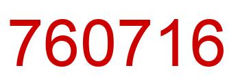 Number 760716 red image