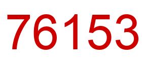 Number 76153 red image