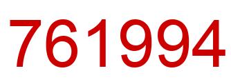 Number 761994 red image