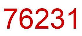 Number 76231 red image