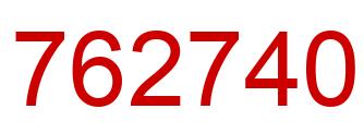 Number 762740 red image