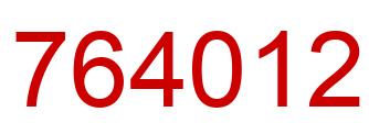 Number 764012 red image