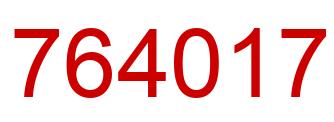 Number 764017 red image