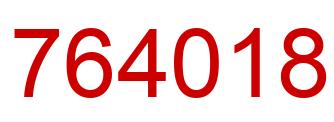 Number 764018 red image