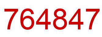 Number 764847 red image