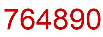 Number 764890 red image