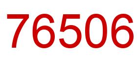 Number 76506 red image