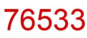 Number 76533 red image