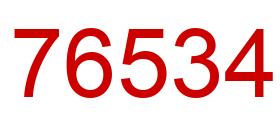 Número 76534 imagen rojo