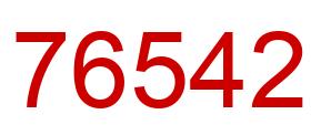 Number 76542 red image