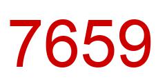 Number 7659 red image